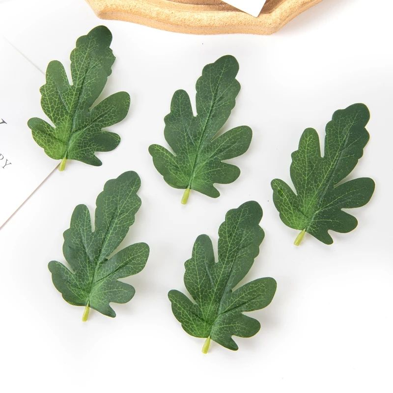 50pcs Artificial Watermelon Leaves Faux Greenery For DIY Crafts Wedding Decor Scrapbooking 5