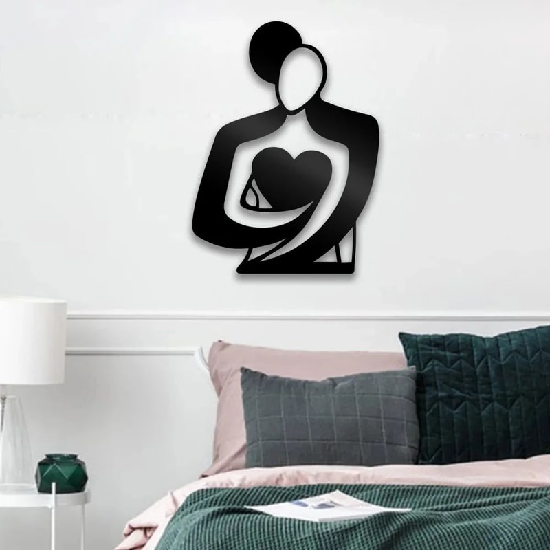 Embrace Love Metal Wall Decor Sign Modern Aesthetic Vinyl Wall Hanging For Bedroom Living Room Do 2