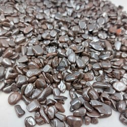 natural hematite crystal chips – polished healing stones for decor, crafts & energy balance