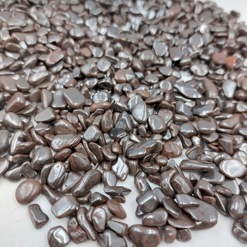 Natural Hematite Crystal Chips Polished Healing Stones For Decor Crafts Energy Balance 0