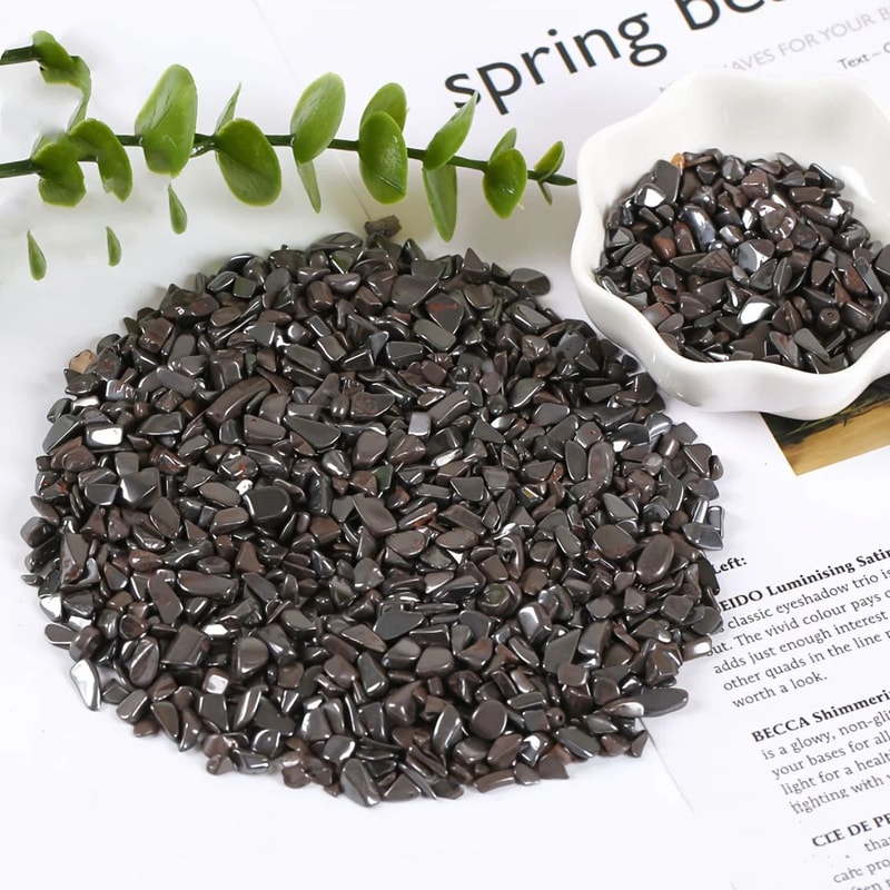Natural Hematite Crystal Chips Polished Healing Stones For Decor Crafts Energy Balance 5