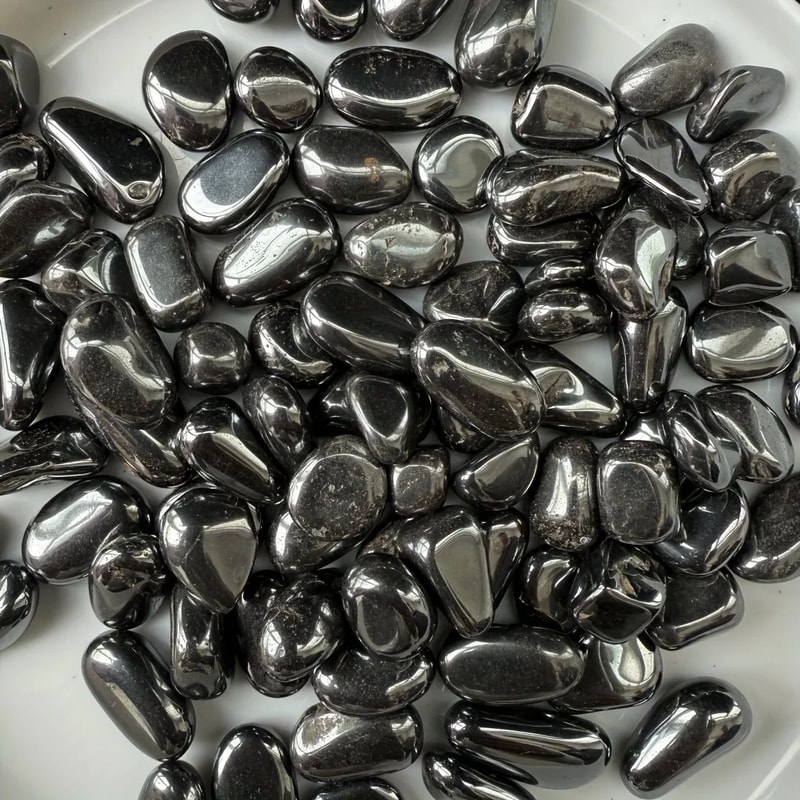 Natural Hematite Crystal Chips Polished Healing Stones For Decor Crafts Energy Balance 6