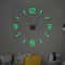 Large 3D DIY Wall Clock Luminous Silent Modern Wall Sticker Clock For Living Room Decor 0