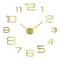 Large 3D DIY Wall Clock Luminous Silent Modern Wall Sticker Clock For Living Room Decor 7