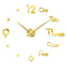 Large 3D DIY Wall Clock Luminous Silent Modern Wall Sticker Clock For Living Room Decor 19