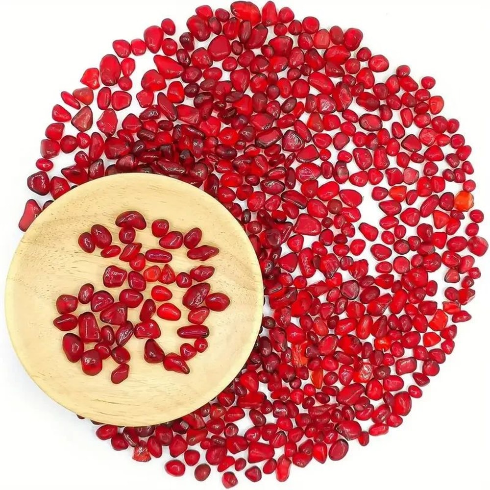 Red Glass Gravel Chips Irregular Decorative Stones For Fish Tank Vase Filling Garden Decor 0