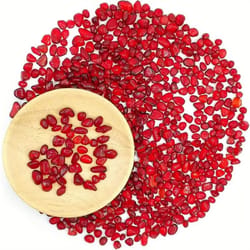 red glass gravel chips – irregular decorative stones for fish tank, vase filling & garden decor