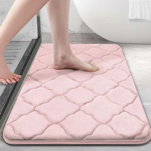 Homaxy Memory Foam Bath Mat – Non-Slip Absorbent Bathroom Rug with Soft Thick Cushion