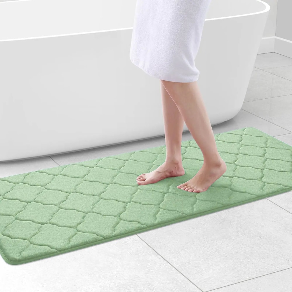 Homaxy Memory Foam Bath Mat NonSlip Absorbent Bathroom Rug With Soft Thick Cushion 17