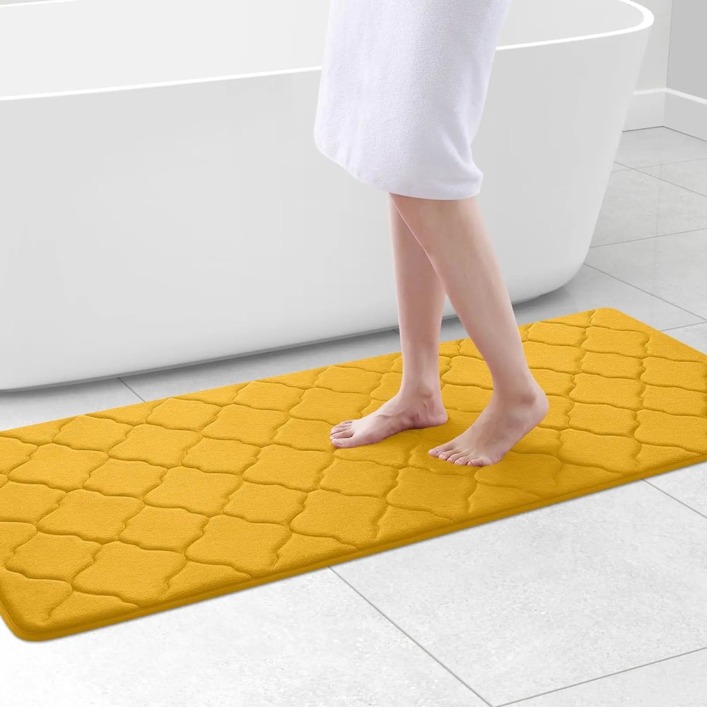 Homaxy Memory Foam Bath Mat NonSlip Absorbent Bathroom Rug With Soft Thick Cushion 21