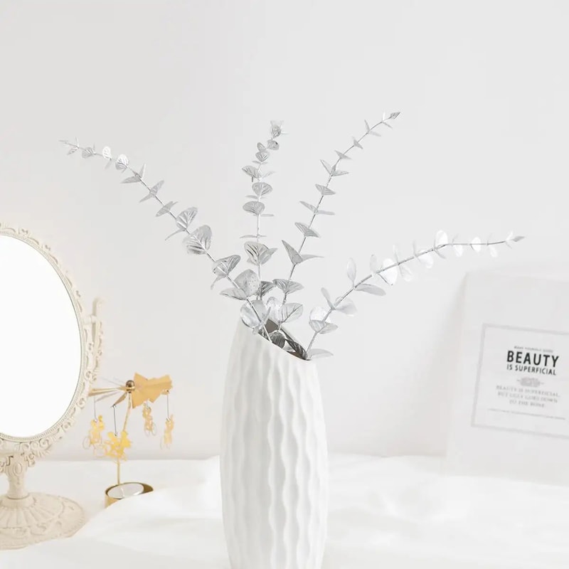 10100 Pcs Realistic Artificial Eucalyptus Leaves Stems Faux Greenery For Home Wedding DIY Decor 11