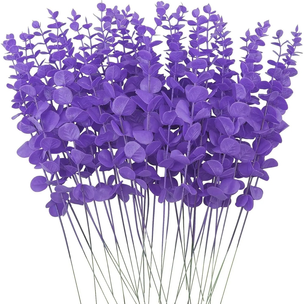 10100 Pcs Realistic Artificial Eucalyptus Leaves Stems Faux Greenery For Home Wedding DIY Decor 16