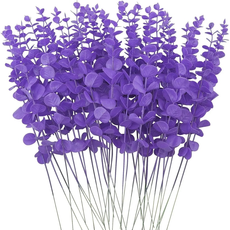 10100 Pcs Realistic Artificial Eucalyptus Leaves Stems Faux Greenery For Home Wedding DIY Decor 16