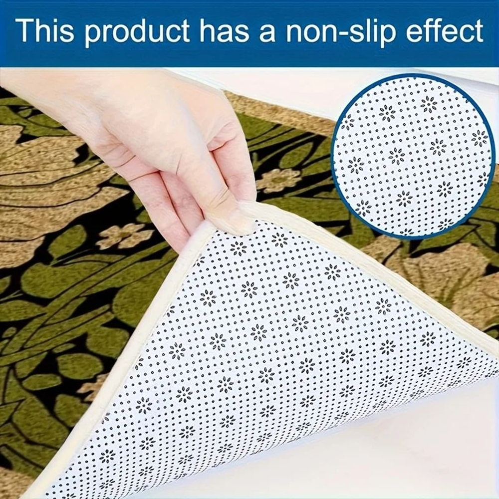 Colorful Welcome Floral AntiSlip Doormat Machine Washable Indoor Rug For Bedroom Hallway Entryway