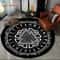 Viking Valknut Tree Of Life Round Rug NonSlip Nordic Area Carpet For Living Room Bedroom Decor 9