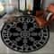 Viking Valknut Tree Of Life Round Rug NonSlip Nordic Area Carpet For Living Room Bedroom Decor 14