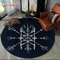 Viking Valknut Tree Of Life Round Rug NonSlip Nordic Area Carpet For Living Room Bedroom Decor 26