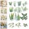 10 Pcs Artificial Green Leaf Stems Faux Foliage For Wedding DIY Crafts Home Decor 0