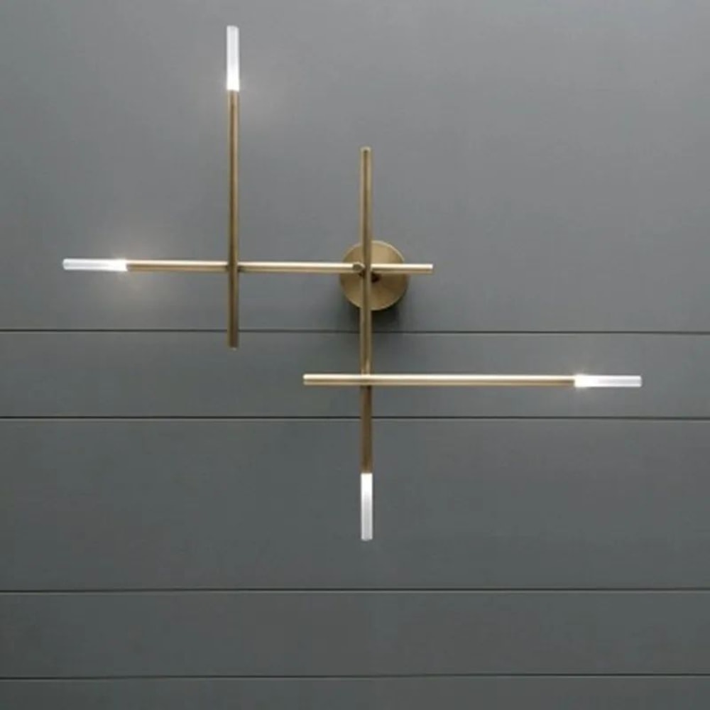 Nordic Cross LED Wall Lamp Modern Minimalist Line Art Sconce For Living Room Bedroom Lighting 1