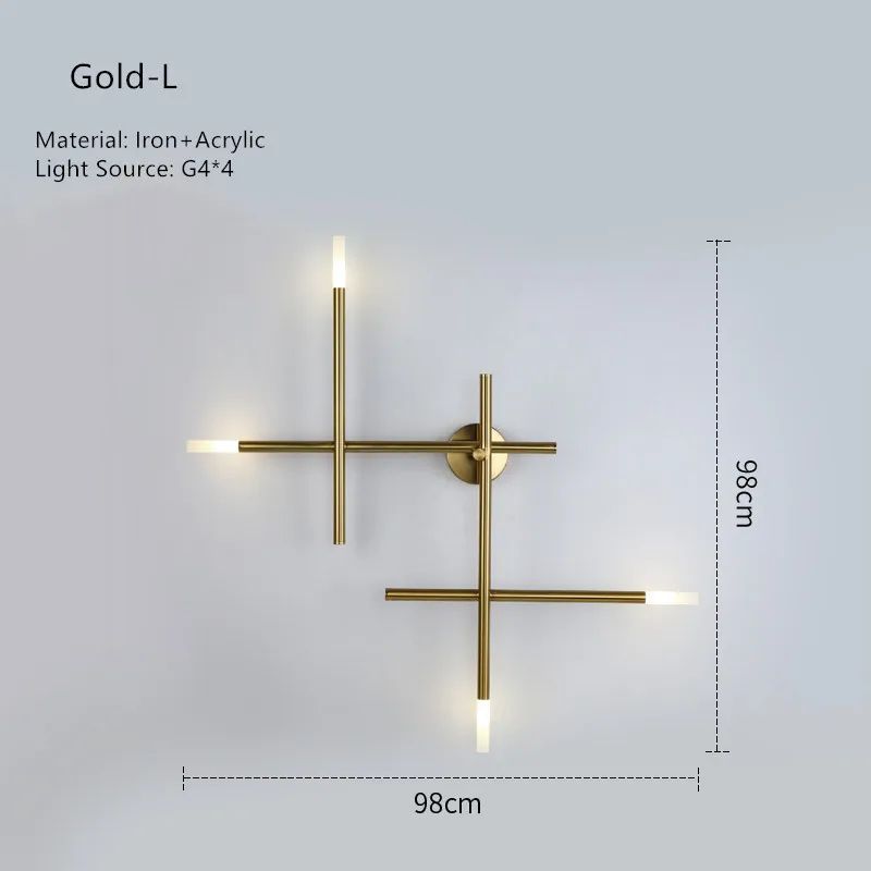 Nordic Cross LED Wall Lamp Modern Minimalist Line Art Sconce For Living Room Bedroom Lighting 9