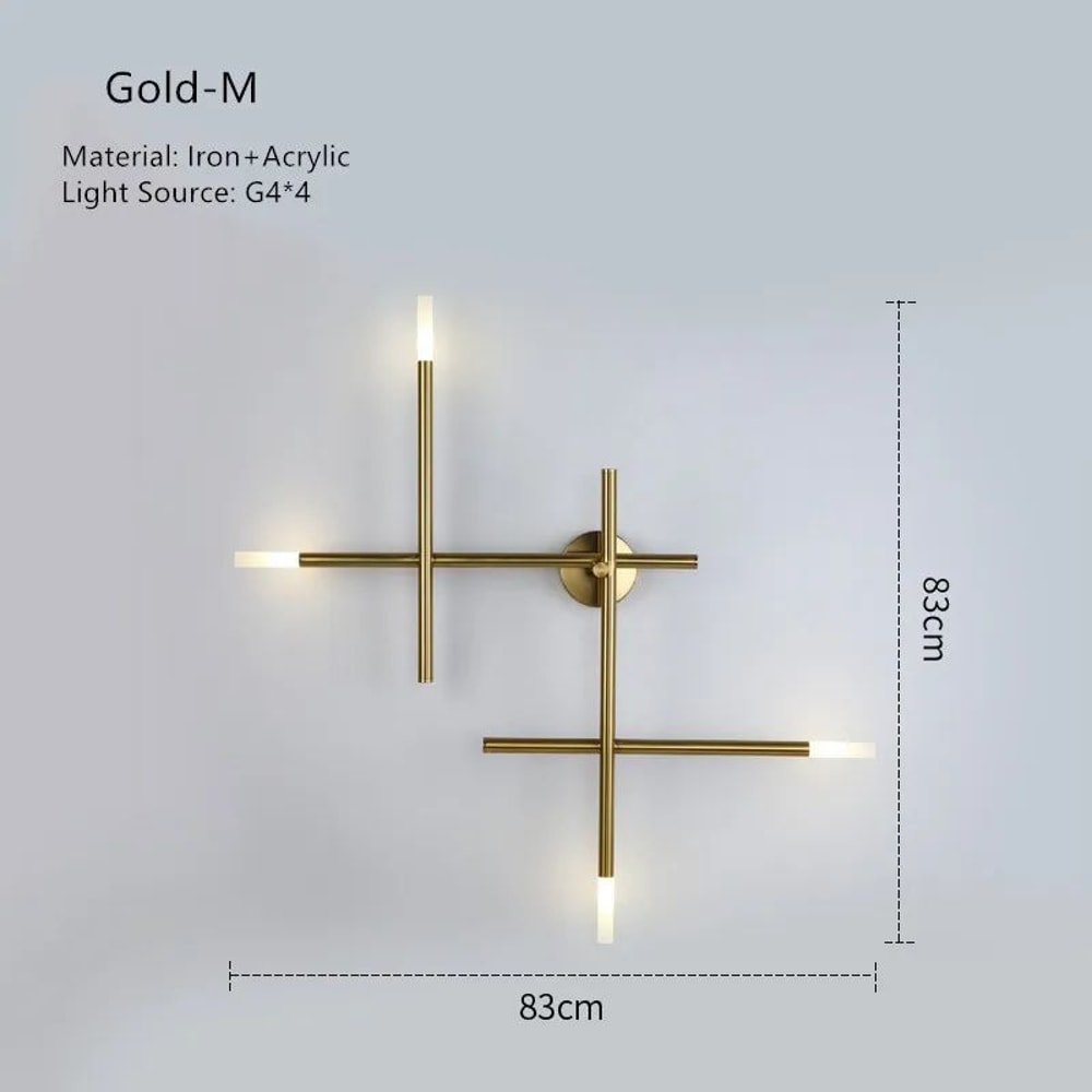 Nordic Cross LED Wall Lamp Modern Minimalist Line Art Sconce For Living Room Bedroom Lighting 10