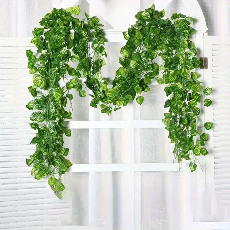 30pcs Artificial Ivy Leaf Hanging Vines Faux Greenery Garland For Home Wedding Wall Decor 10