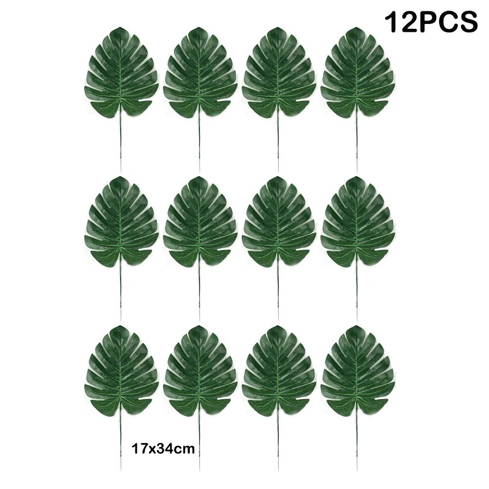 Artificial Tropical Palm Leaves Faux Jungle Decor For Hawaiian Luau Safari Party Decorations 15