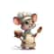 Cute Chef Mouse Wall Sticker Cartoon SelfAdhesive Corner Decor For Bedroom Living Room 6
