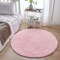 Fluffy Round Plush Rug Soft NonSlip Cushion Carpet For Living Room Bedroom Kids Space 0