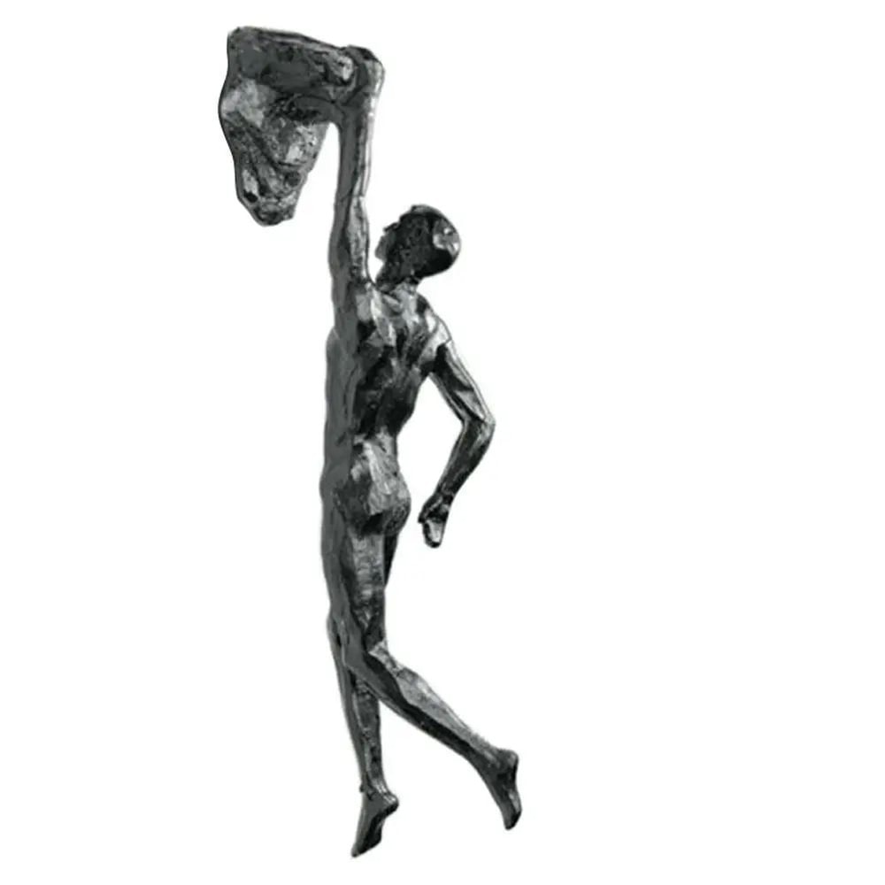 Modern Climbing Man Wall Sculpture Minimalist Resin Athlete Wall Art Decor 4