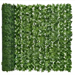 artificial ivy fence panel – faux green leaf privacy screen for garden & balcony decor
