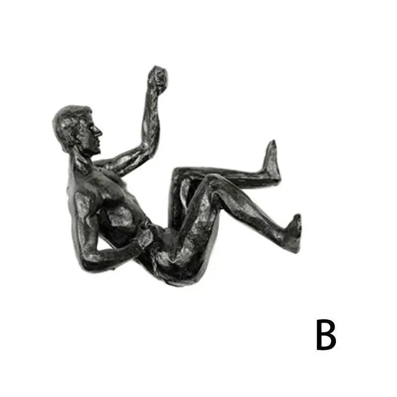Modern Climbing Man Wall Sculpture Minimalist Resin Athlete Wall Art Decor 7