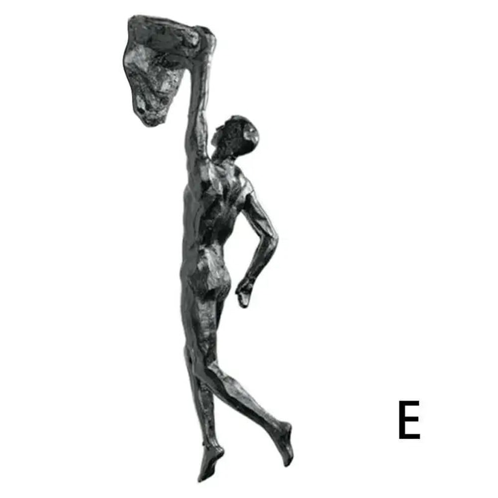 Modern Climbing Man Wall Sculpture Minimalist Resin Athlete Wall Art Decor 10