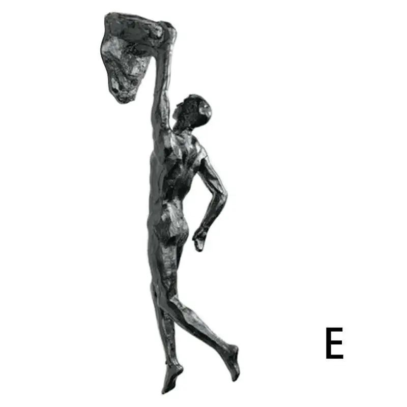 Modern Climbing Man Wall Sculpture Minimalist Resin Athlete Wall Art Decor 10