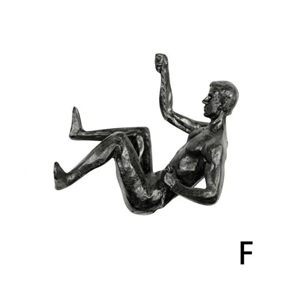 Modern Climbing Man Wall Sculpture Minimalist Resin Athlete Wall Art Decor 11
