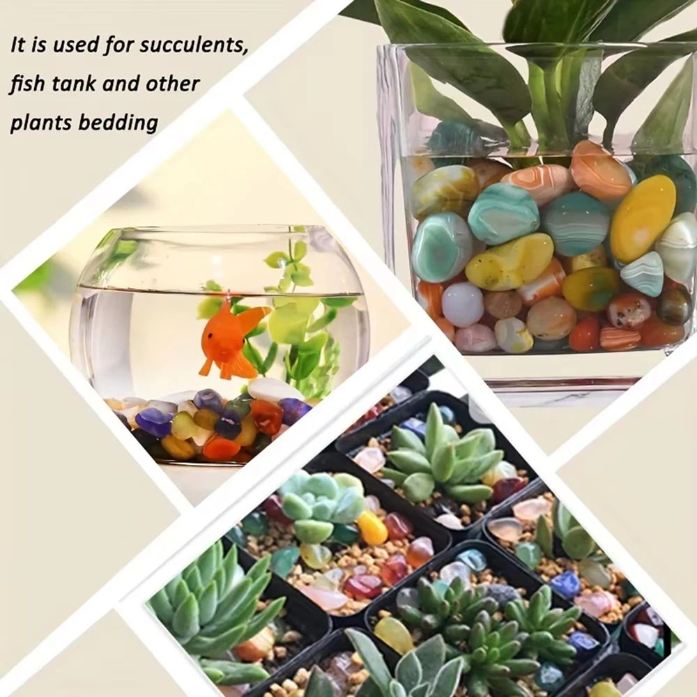 Natural Crystal Chip Stones Tumbled Agate Quartz Gravel For Healing Crafts Aquarium Decor 3