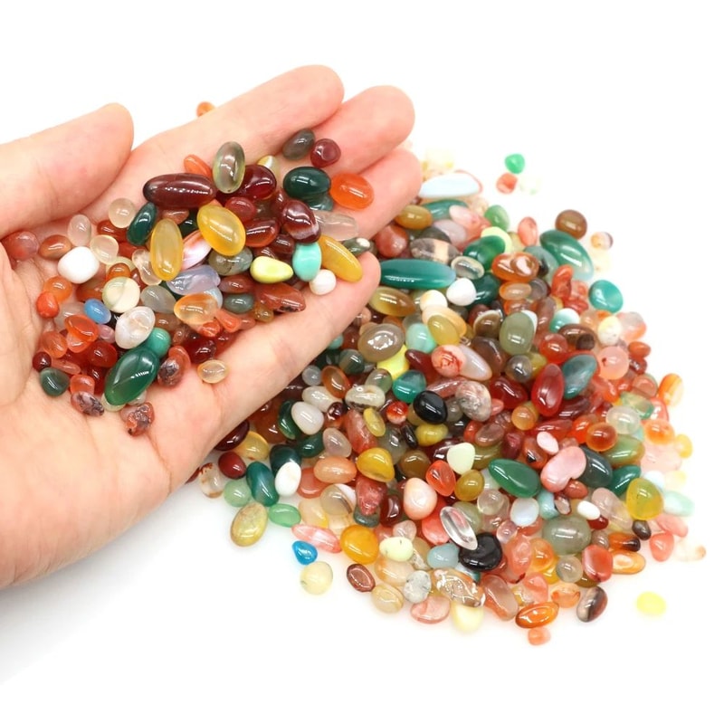 Natural Crystal Chip Stones Tumbled Agate Quartz Gravel For Healing Crafts Aquarium Decor 2