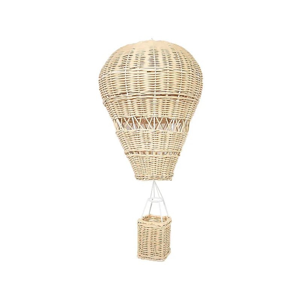 Handwoven Rattan Hot Air Balloon Hanging Decor Kawaii Nursery Wall Ornament Photo Prop 4