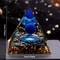 Luxury Lapis Lazuli Crystal Sphere Pyramid Set Elegant Geometric Home Decor With Gold Black Base 5