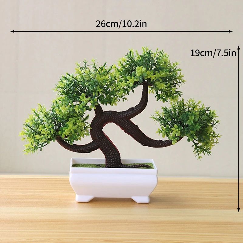 Artificial Bonsai Tree Potted Plant Realistic Mini Greenery Desk Home Decor 10