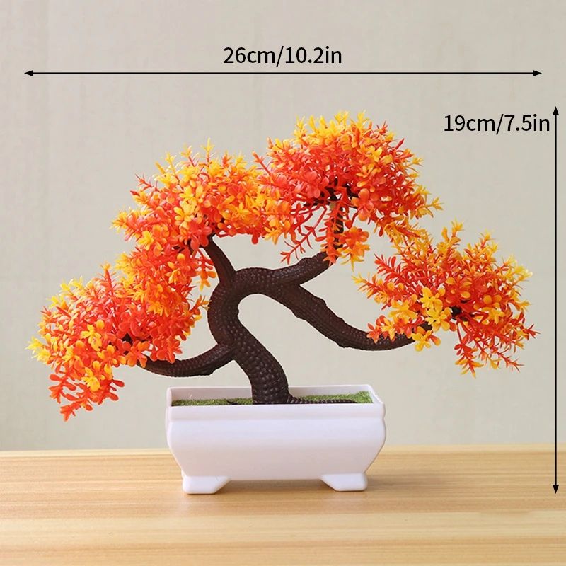 Artificial Bonsai Tree Potted Plant Realistic Mini Greenery Desk Home Decor 12