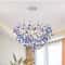 Modern Branch Crystal Chandelier Luxury Pink Blue Teardrop Hanging Ceiling Light 0