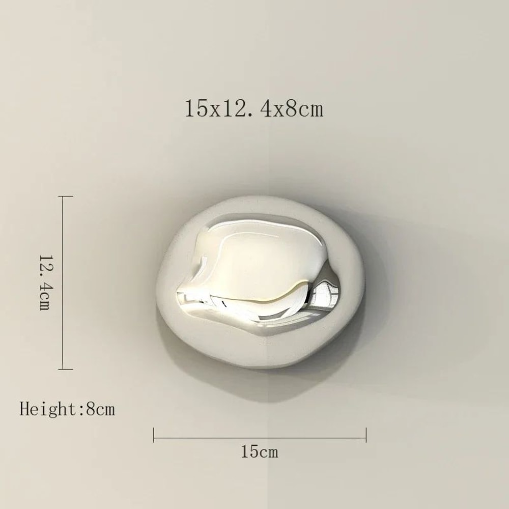 Electroplated Faux Stone Wall Pendant 3D Decorative Hanging Accent For Living Room 8