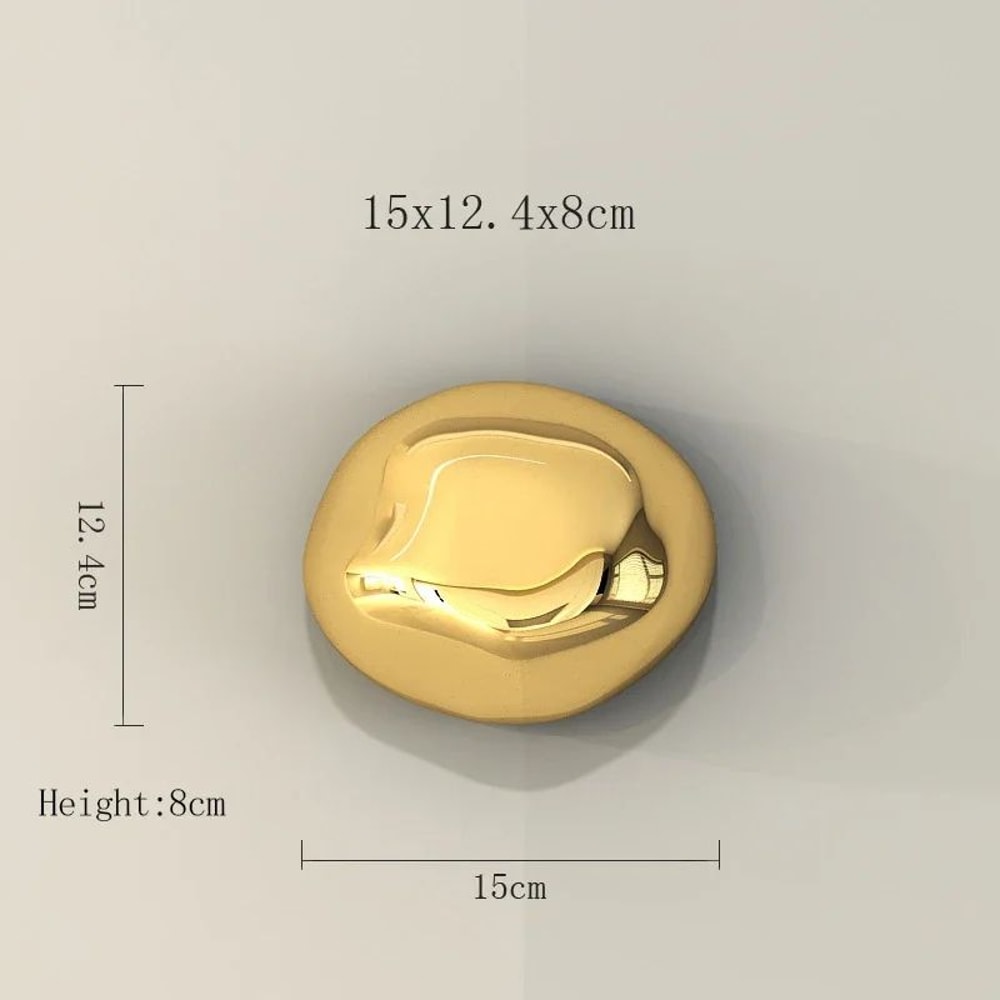 Electroplated Faux Stone Wall Pendant 3D Decorative Hanging Accent For Living Room 12