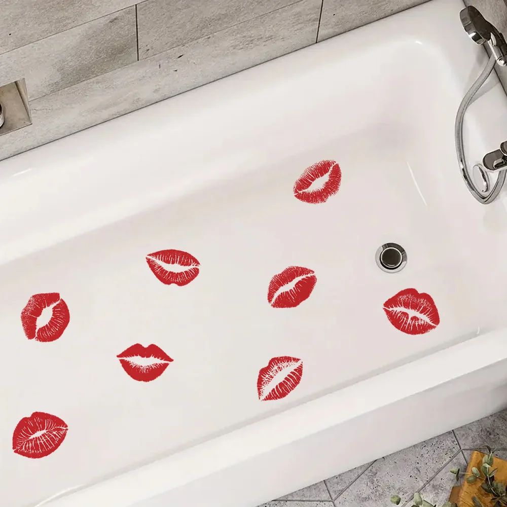 Red Lips Wall Sticker Decal Romantic SelfAdhesive Mural For Bedroom Living Room Decor 2