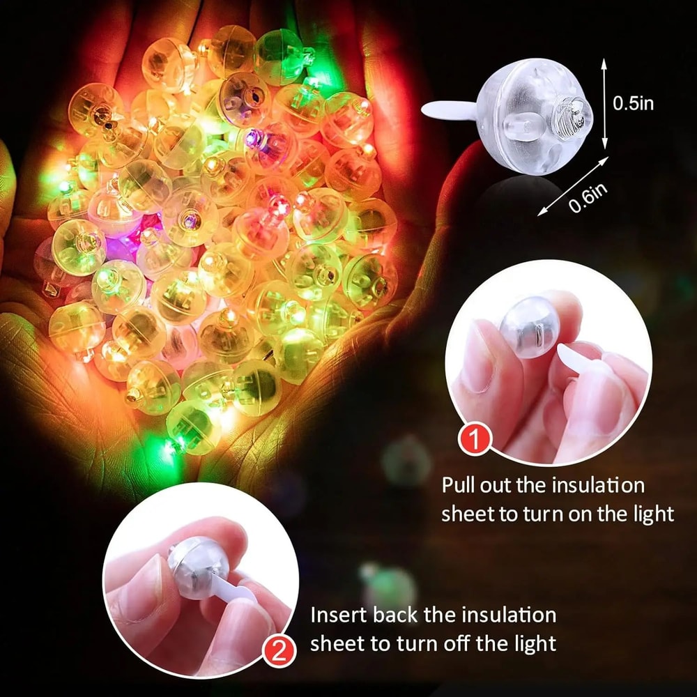 Mini LED Balloon Lights Set Waterproof Glow Lights For Balloons Lanterns Party Decor 3