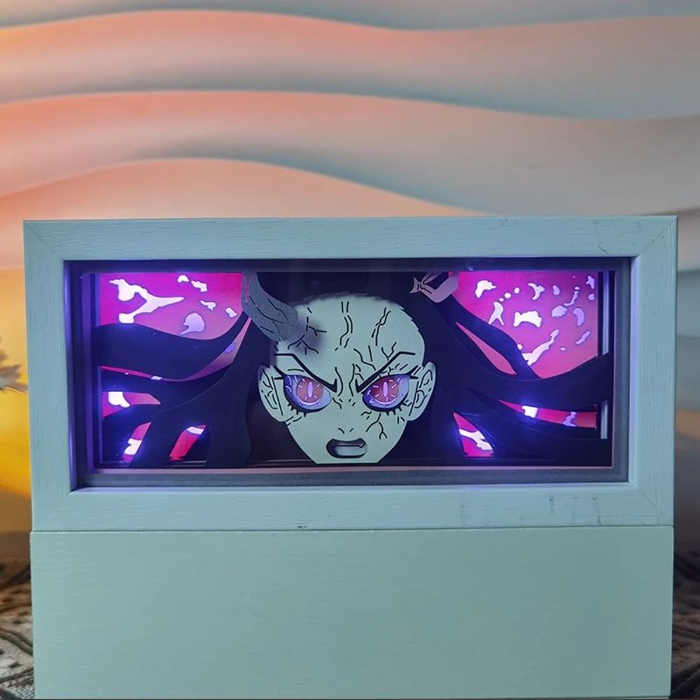 Demon Slayer 3D LED Light Box Kamado Tanjiro Anime Night Light For Bedroom Decor 17