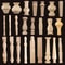 Half Round Roman Wood Column Cap Applique Decorative Carved Furniture Onlay Accent 3
