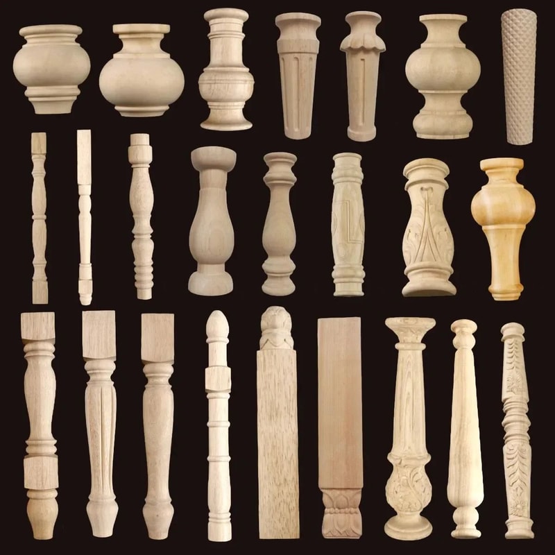 Half Round Roman Wood Column Cap Applique Decorative Carved Furniture Onlay Accent 3