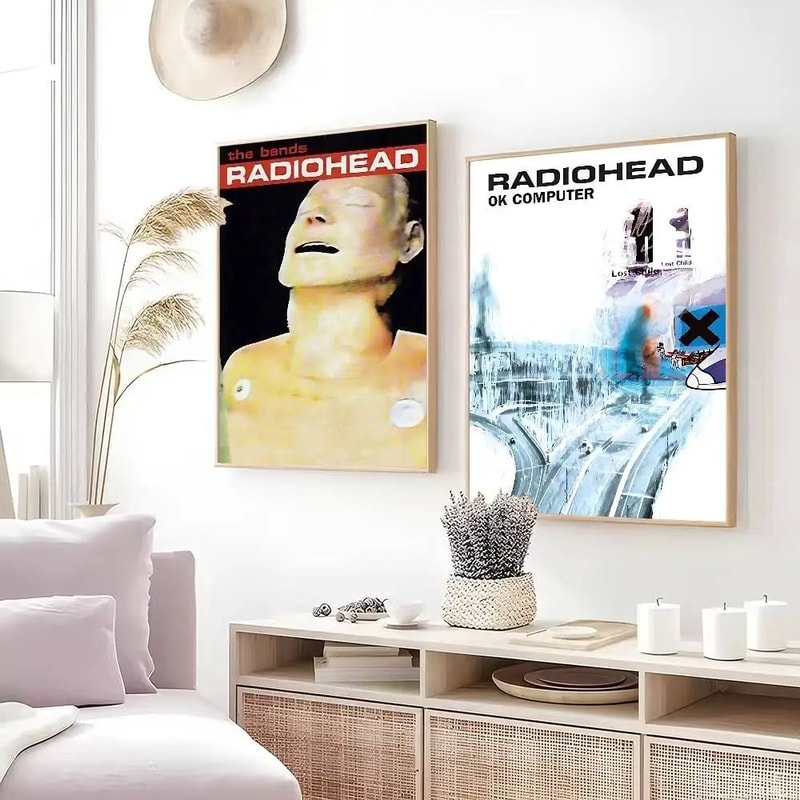 Vintage Radiohead Poster Wall Art Retro Rock Band HD Print For Home Bar Decor 2